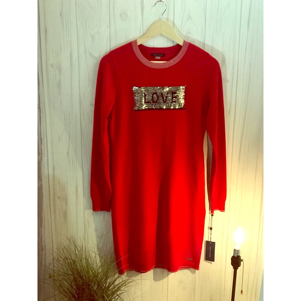 Long Sleeve Reversible Sequence Dress